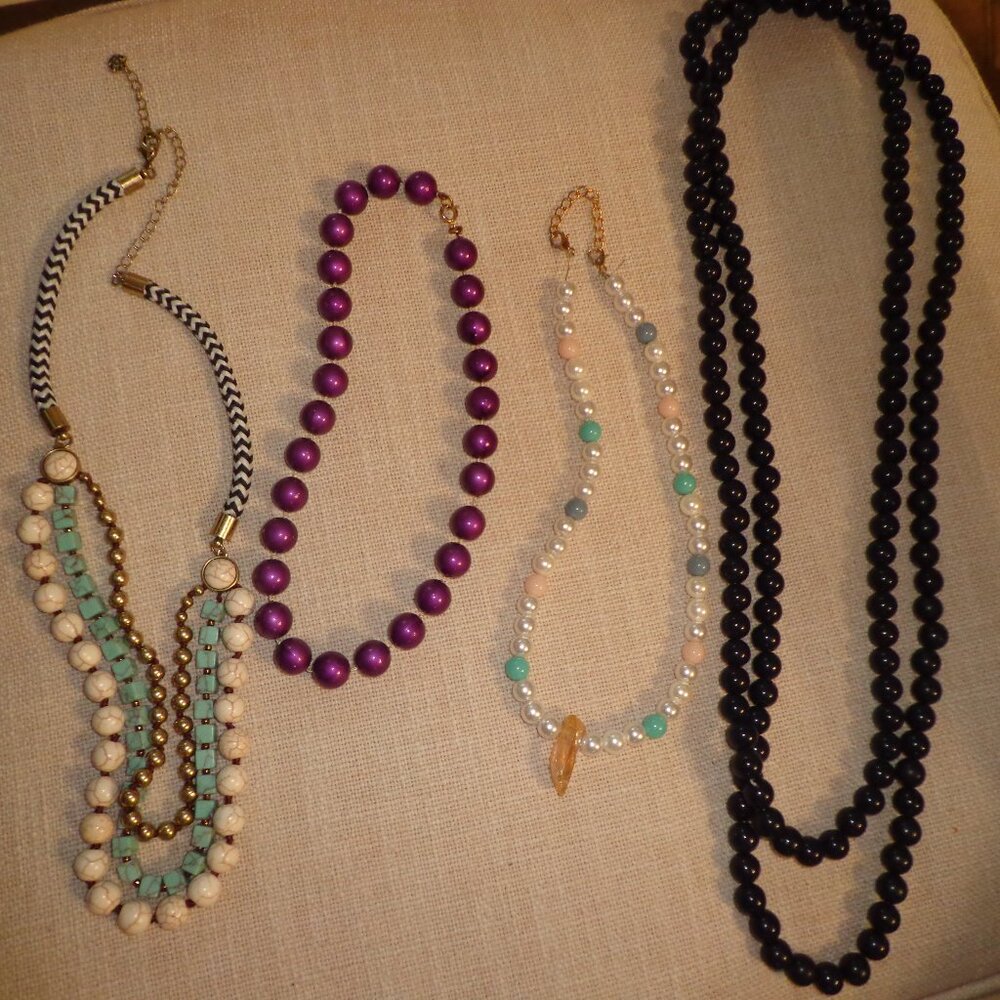 Lot of 4 Various  Beaded Necklaces